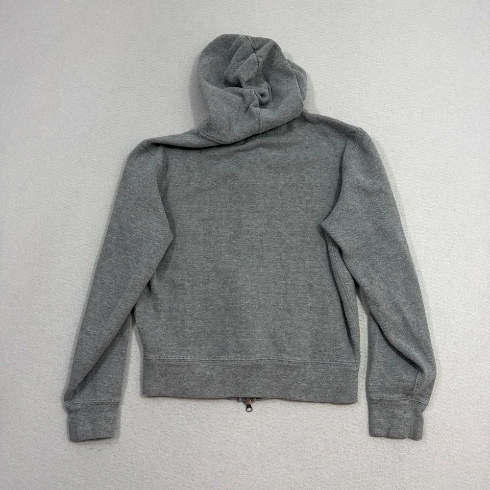 Polo Ralph Lauren Hoodie Mens Small Gray Full Zip Pony Logo Cotton Sweatshirt